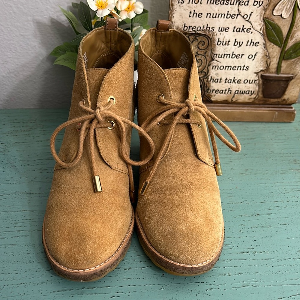 Tory Burch Suede Wedge Boots